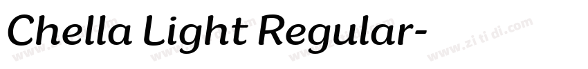 Chella Light Regular字体转换
